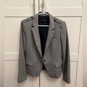 Banana Republic Gray Tailored Wool-Blend Blazer